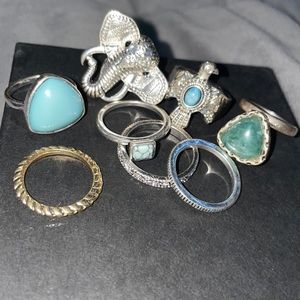 Assortment of rings, sizes 5-9